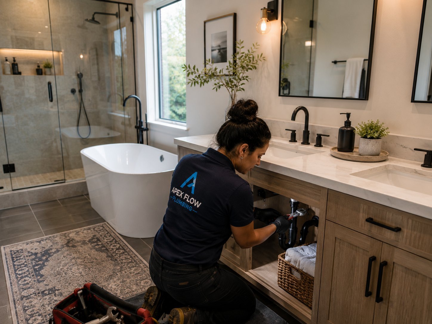 Aisha Khan, Plumber and Renovations Lead